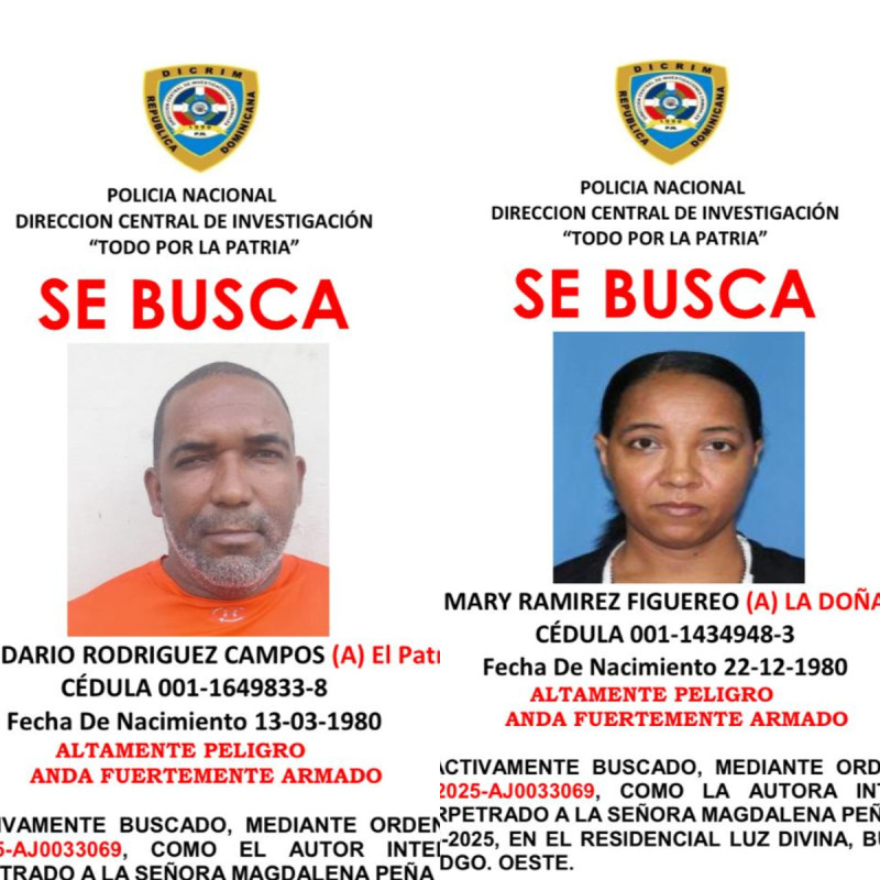 Activan búsqueda de El Patrón y La Doña, presuntos autores intelectuales de secuestro en SDO